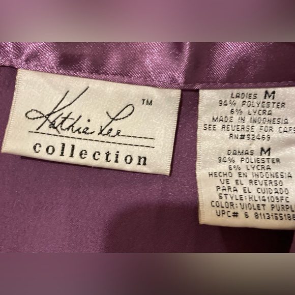 Ladies Size Medium Kathy Lee Collection Silk Button Down Dress Shirt - Picture 5 of 15